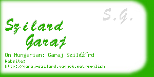 szilard garaj business card